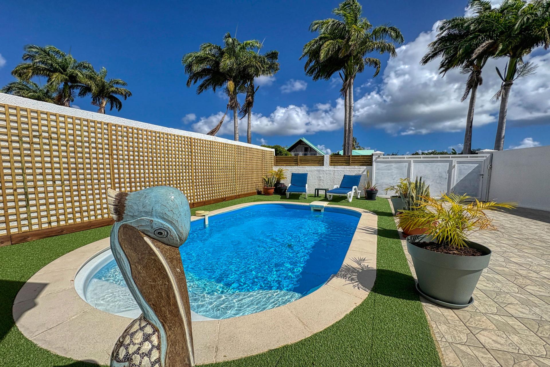 1.Location villa piscine Saint François Guadeloupe_Piscine